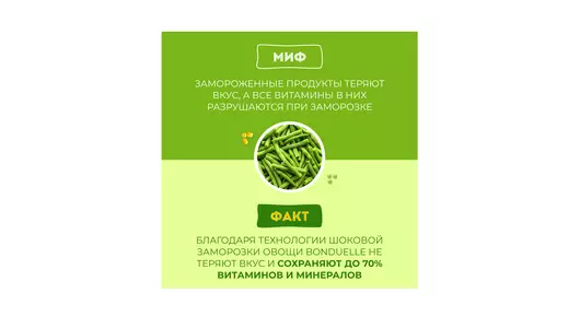 Фасоль Бондюэль стручковая зеленая резаная замороженная 400 г