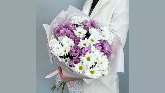 Букет из&nbsp;кустовых хризантем FMART by flowwow