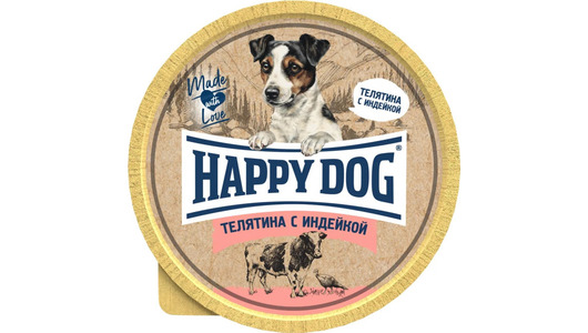 Паштет Happy Dog Nature Line для маленьких собак, телятиной и индейкой 125 гр