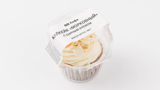 Капкейк "Морковный" с сырным кремом, кафе