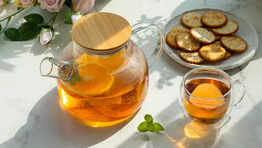 Заварочный чайник с бамбуковой крышкой, 1000 мл