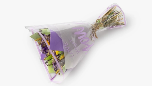 Букет сухоцветов "Нежный" с&nbsp;гелихризумом, гипсофилой, лагурусом