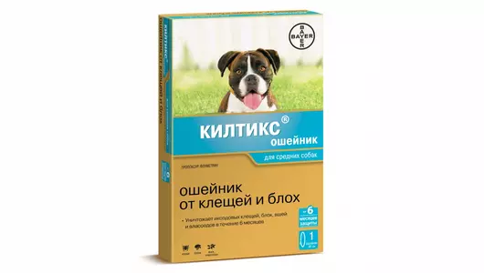Килтикс  Ошейник для средних собак от блох и клещей 48 см (Байер)