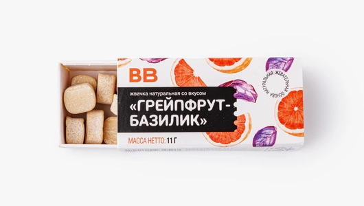 Жвачка натуральная со вкусом "Грейпфрут-базилик"