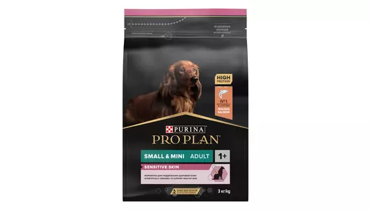 PRO PLAN Sensitive Skin Small&Mini Adult Корм сух.лосось д/собак мелких и карл.пород 3кг