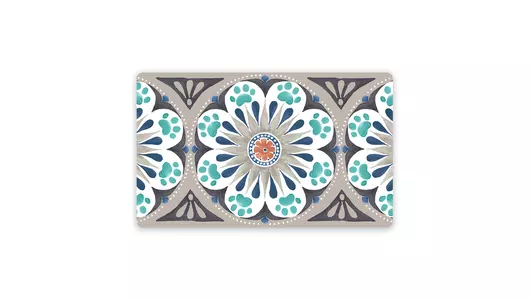 TARHONG Коврик под миски "Carmel", бежевый с рисунком, 48х29см