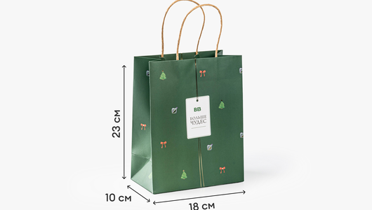 Пакет бумажный "Подарочный" (180*230*100 мм)