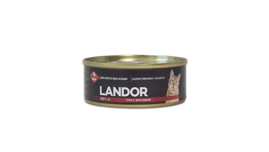 LANDOR 200гр Корм для кошек утка с брусникой