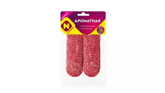 Колбаса сырокопченая Останкино Ароматная нарезка в/у 100 г