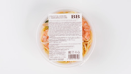 Спагетти "Том ям" с морепродуктами Спагетти "Том ям" с морепродуктами