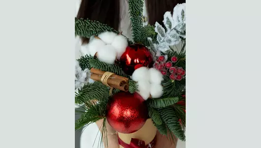 Композиция в&nbsp;коробочке, новогодняя