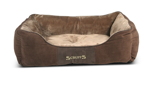 SCRUFFS Лежак для животных с бортиками "Chester", шоколад, 75х60х18см (Великобритания)