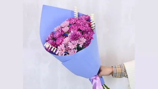 Букет хризантем "Волнительный момент"