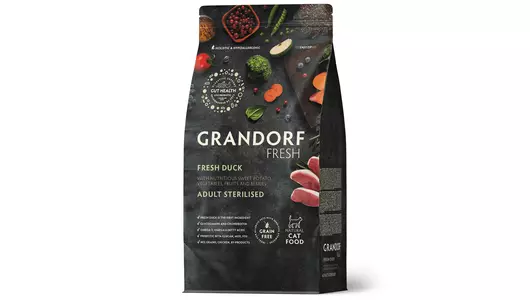 GRANDORF Fresh Sterilised Adult Duck&Potato Корм сух.утка,батат д/стерилизов.кошек 2кг