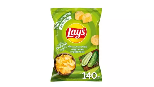 Чипсы картофельные Lay`s Малосольные огурчики с укропом 140 г