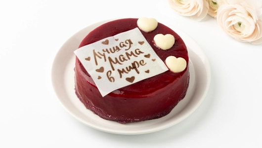 Торт муссовый "Лучшая мама" йогуртово-черничный