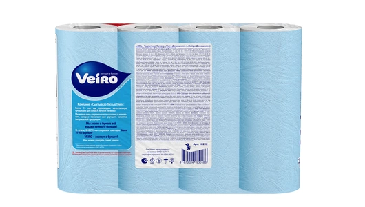 Бумага туалетная Veiro Домашняя белая 2-слойная 12 рулонов