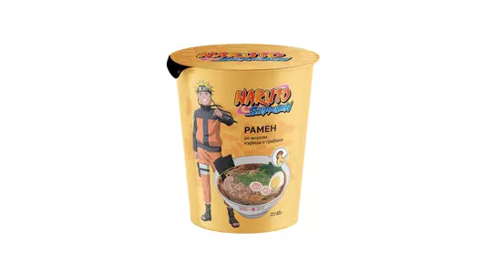 Лапша Naruto Рамен со вкусом курицы с грибами стакан 65 г