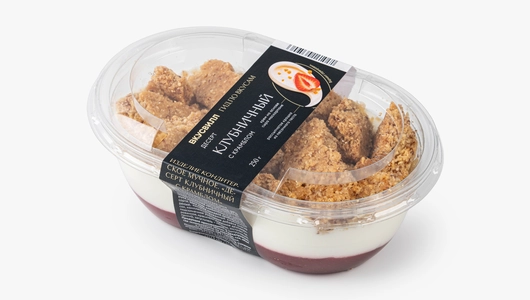 Десерт клубничный с крамблом, 250 г