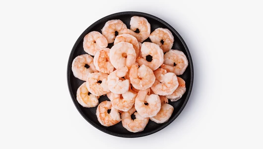 Креветки белоногие "Королевские " очищ. без хвоста без вены в/м , 21/25, 400 г