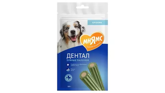 МНЯМС DENTAL Лакомство Зубные палочки с хлорофиллом д/собак 100г