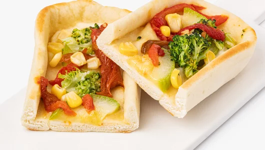 Пиццета "Постная" с&nbsp;брокколи и&nbsp;сладким перцем