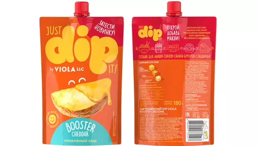 Сыр плавленый Viola Dip Booster Cheddar 45% 180 г