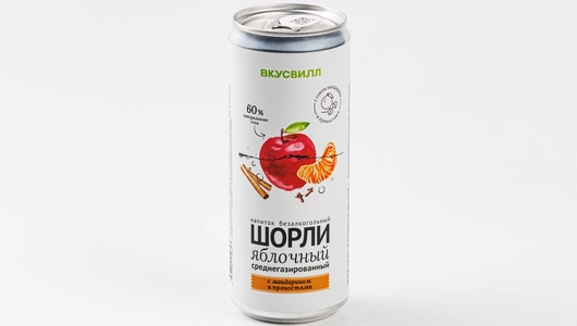 Напиток "Шорли" яблочный с мандарином и пряностями, 330 мл