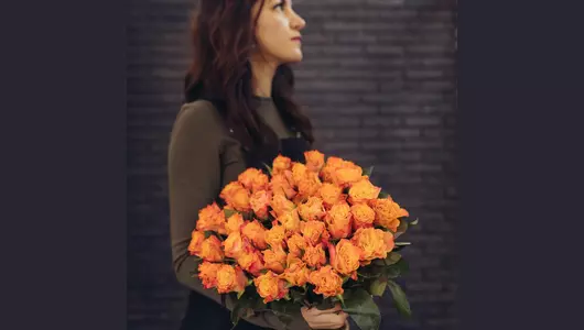 Букет из&nbsp;31 розы Марио (50см)