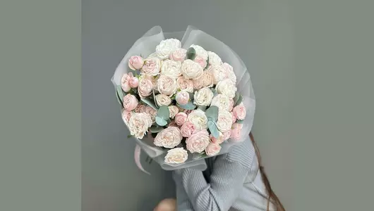 Пионовидная кустовая Роза (15шт) FMART by flowwow