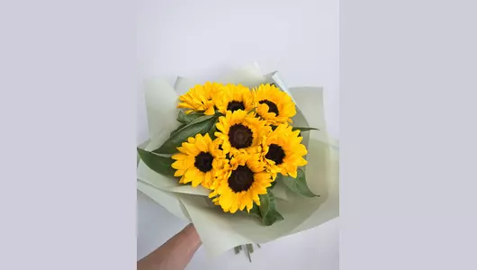 Монобукет из подсолнухов