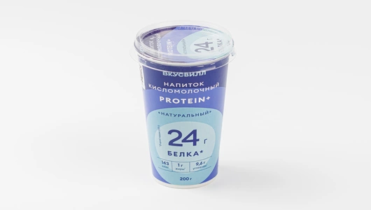 Напиток кисломолочный PROTEIN+ «Натуральный», 200 г