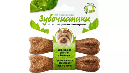 ДЕРЕВЕНСКИЕ ЛАКОМСТВА Зубочистики со вкусом морских водорослей д/собак мелких пород 2х18г