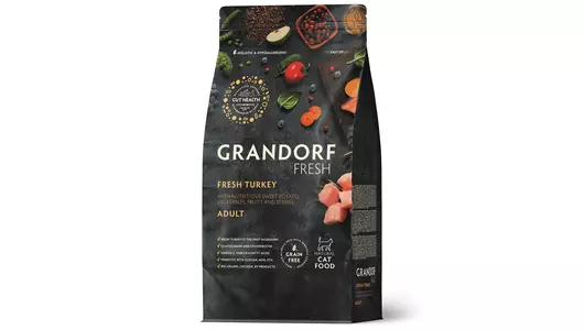 GRANDORF Fresh Adult Turkey&Potato Корм сух.индейка,батат д/кошек 2кг