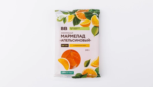 Мармелад жевательный "Апельсиновый" с соком, веган