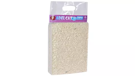 Наполнитель 6л (2,5кг) ADEL CAT Tofu  комкующийся, Натуральный