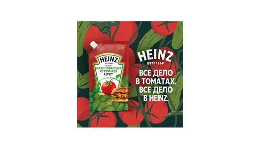 Кетчуп Heinz со вкусом маринованных огурчиков дой-пак 320 г