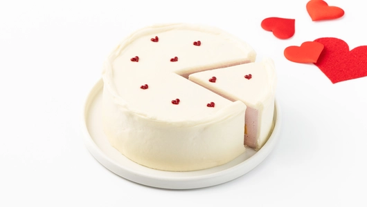 Торт муссовый "Сердечки" малина-маракуйя