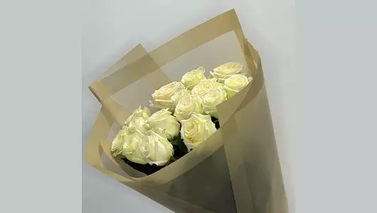 Букет 15 белых роз премиум класса FMART by flowwow