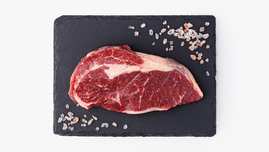 Стейк Рибай с гималайской розовой солью