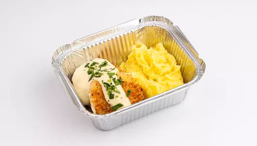 Котлеты рыбные с картофельным пюре Котлеты рыбные с картофельным пюре