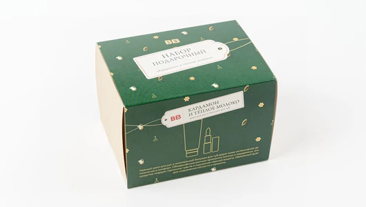 Набор подарочный "Кардамон и теплое молоко" (крем для рук и бальзам для губ)