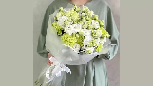 Букет Белый мохито с&nbsp;эустомой FMART by flowwow