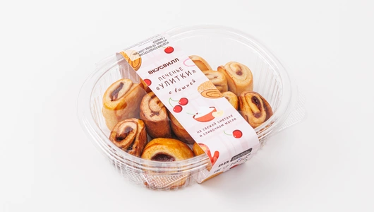 Печенье "Улитки" с вишней