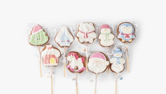 Пряник имбирный "Праздничная коллекция" на палочке