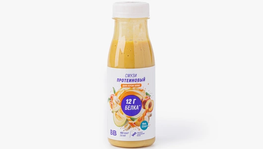 Смузи протеиновый "Дыня-персик-банан", 250 мл