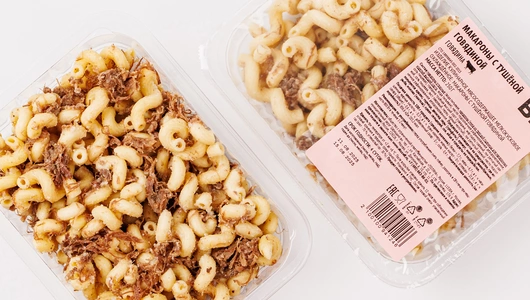 Макароны с тушёной говядиной