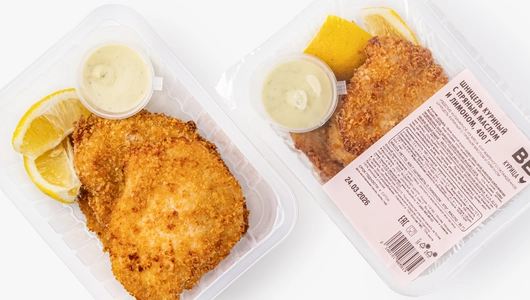 Шницель куриный с&nbsp;пряным маслом и&nbsp;лимоном, 400 г