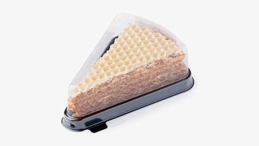 Пирожное вафельное с варёнкой и арахисом, кафе Пирожное вафельное с варёнкой и арахисом, кафе