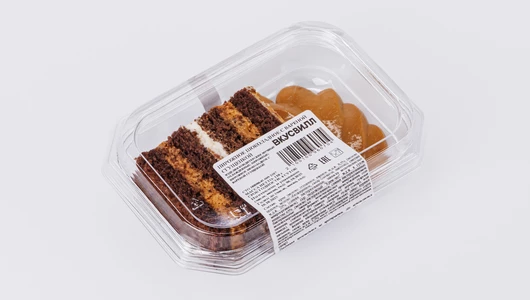 Пирожное шоколадное с вареной сгущенкой